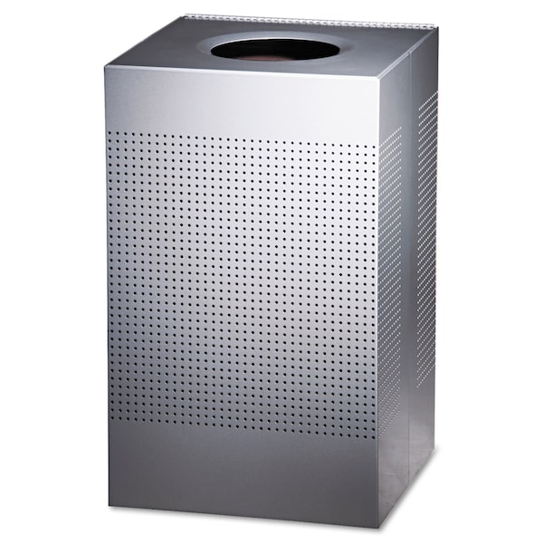 Rubbermaid Commercial Designer Line Silhouettes Receptacle, Steel, 20 gal, Silver Metallic FGSC18EPLSM - main
